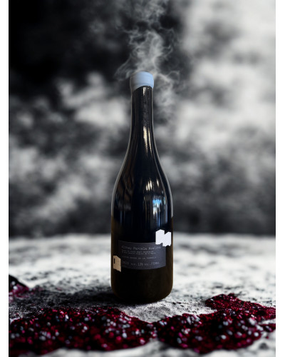 Botella de Althay Parcela Avelina 2023 elaborada con Listán Negro en La Geria, Lanzarote.
