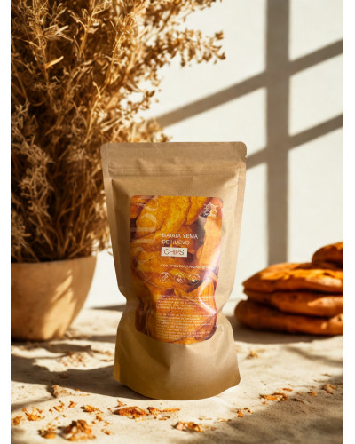 Chips de Batata y Yema de Huevo Ecológica | Snack Gourmet de Lanzarote