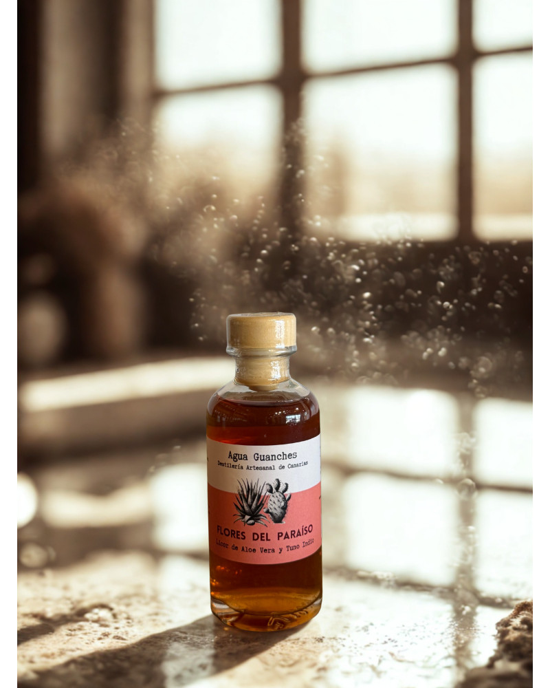 Flores del Paraíso Aloe Vera & Prickly Pear Liqueur 100 ml | Agua Guanches | Winelanz